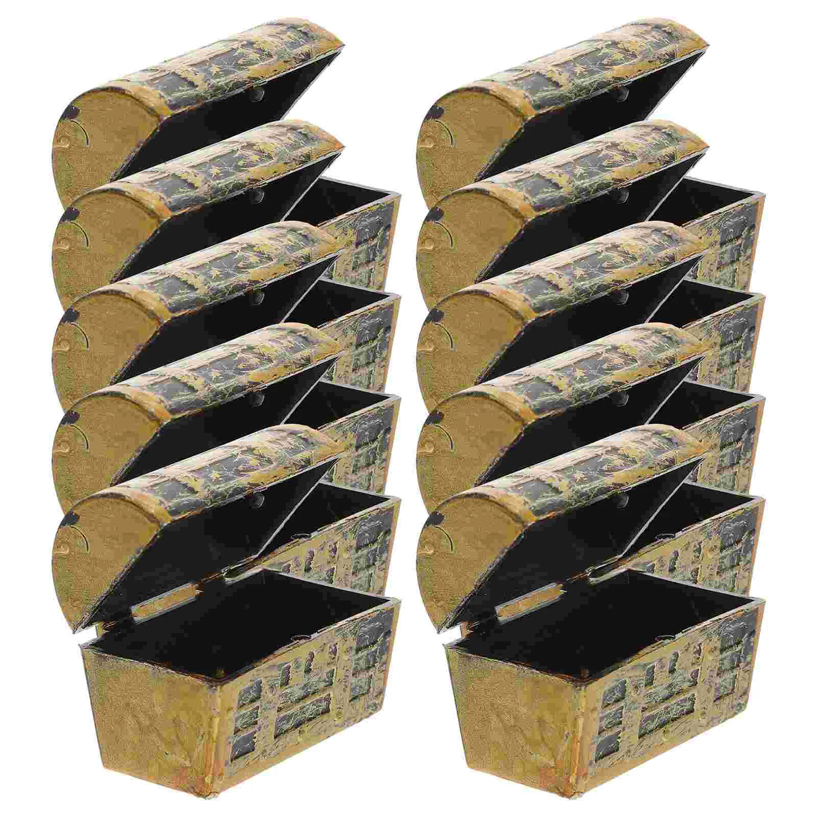 

10pcs Mini Treasure Box Models Tabletop Ornament Party Supplies Decorations