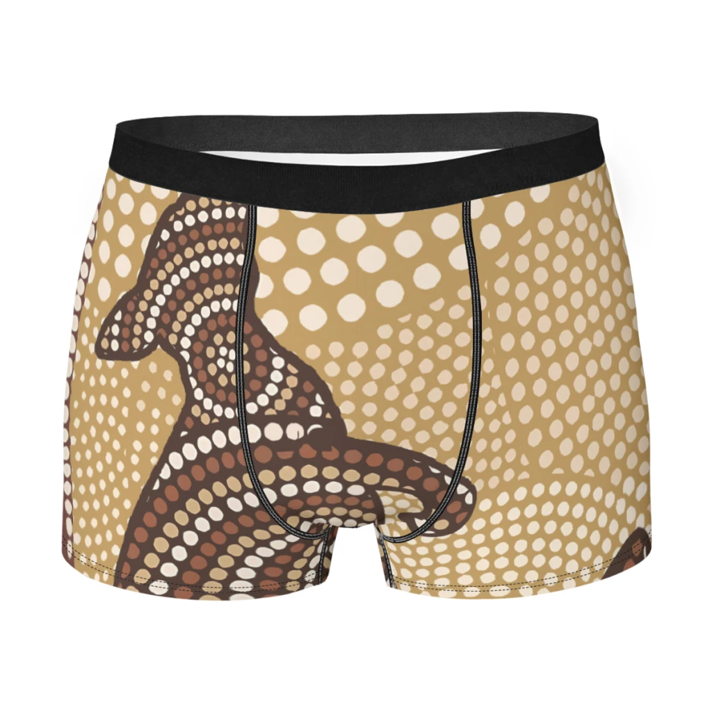 

Kangaroo Phone Case Man's Boxer Briefs Underwear Australian Aboriginal Art Highly Breathable Top Quality Sexy Shorts Gift Idea