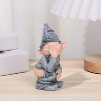 resin home decoration naughty dwarf statues elf pooping simulating figurine pooping miniature statue gnome statues