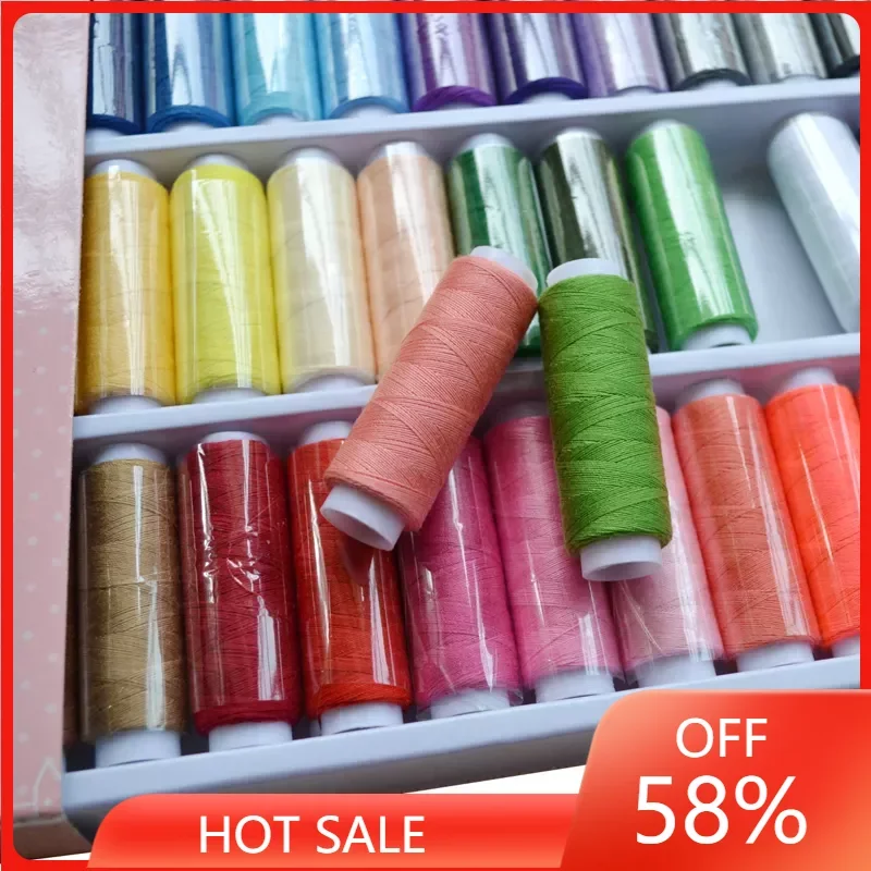

200yards Sewing Thread Polyester Embroidery Thread Set Strong And Durable Sewing Threads Needlework For Hand Machines