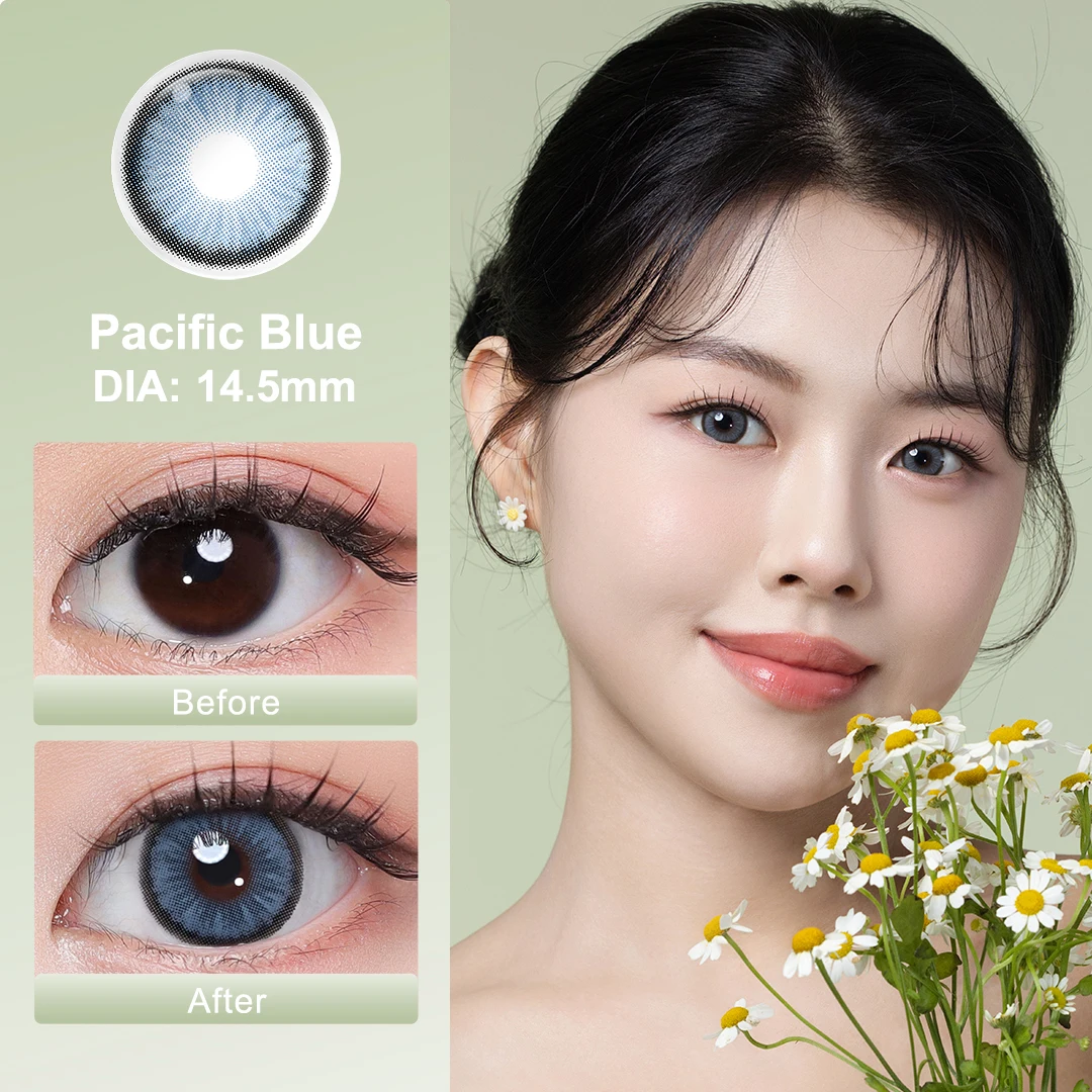 1 пара цветных контактных линз с диоптриями близорукостью контакты для глаз