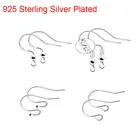 50 шт.лот посеребренные серьги, крючки, гипоаллергенные серьги для ушей, застежки для самостоятельного изготовления ювелирных изделий
