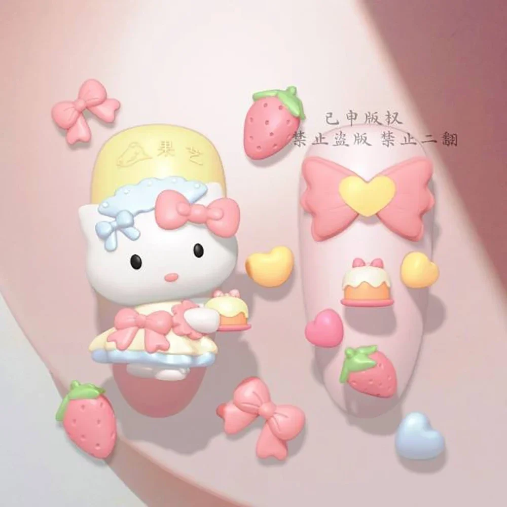 1 шт. 3D форма для ногтей Hello Kitty украшения с кроликом и медведем дизайн сделай сам