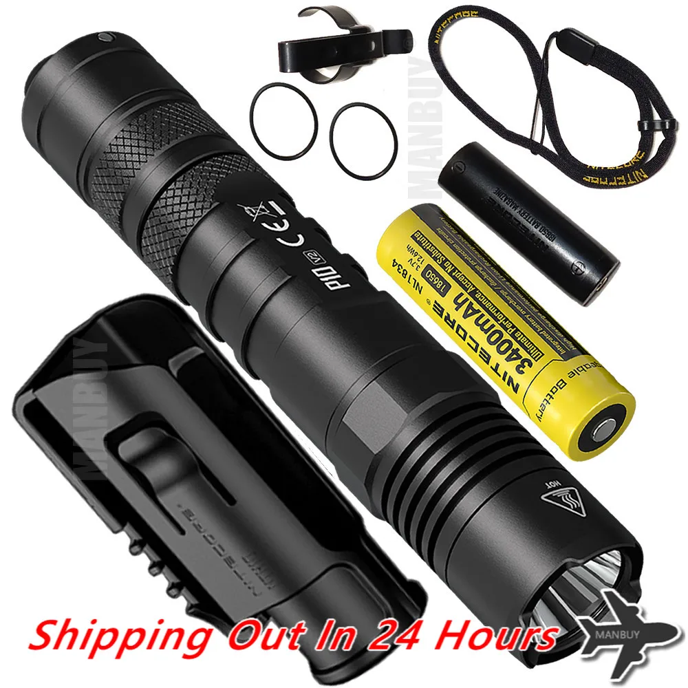 Original NITECORE P10V2 1100Lm LED Tactical Flashlight +3400mAh 18650 Battery Outdoor Hunting Waterproof EDC Torch Free Shipping