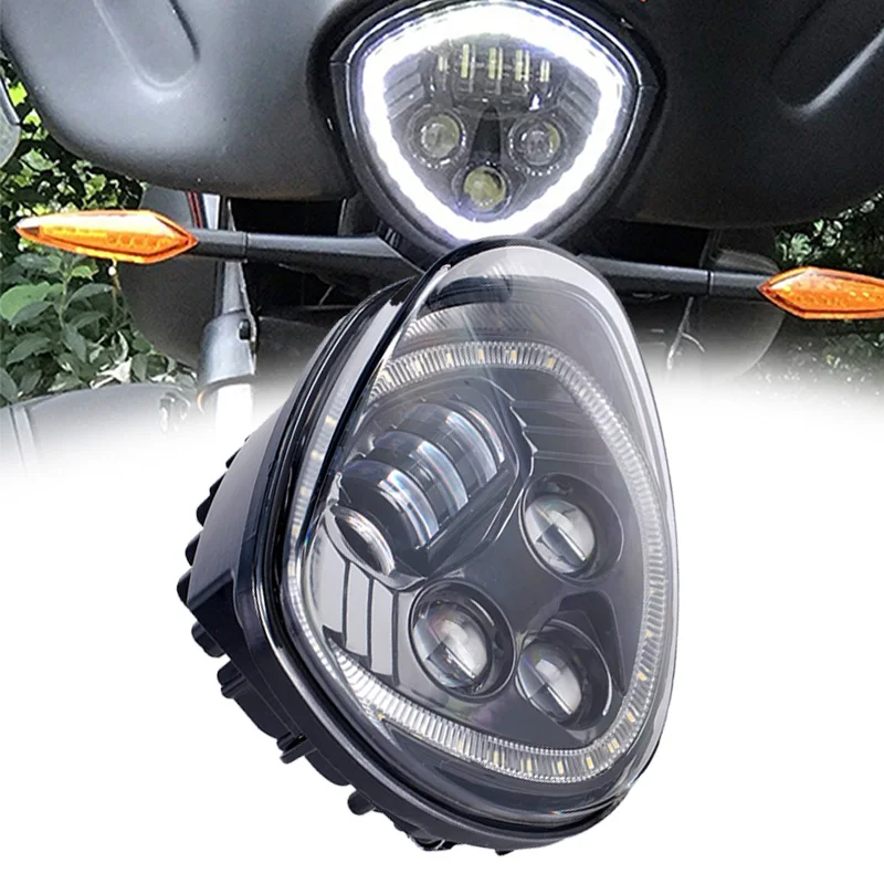 

Black LED Motorcycle Headlight 60W 12V Hi&Low IP68 Motorbike Head Lamp For Victory Cruisers Cross Country 2007-2016