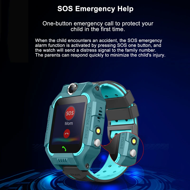 Q12 Детские Смарт-часы SOS Телефон Часы Дети с SIM-картой Фото Водонепроницаемые IP67 A28