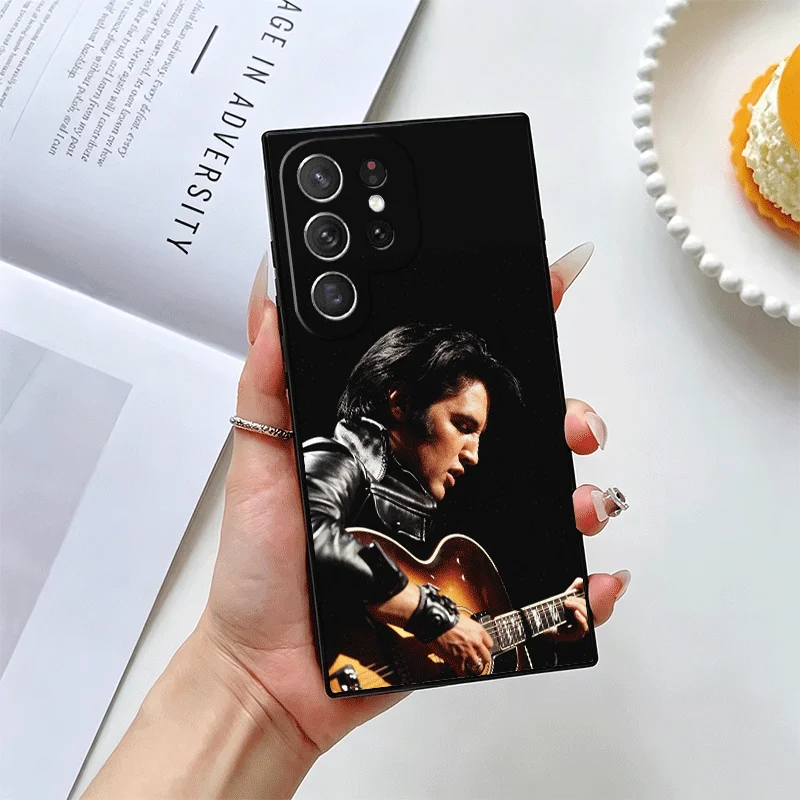 Фото Чехол для телефона Singer E-Elvis P-Presley для Samsung Galaxy S22 S23 Plus S24 FE S25 Edge S26 Ultra S20 S21 + черный мягкий чехол №2