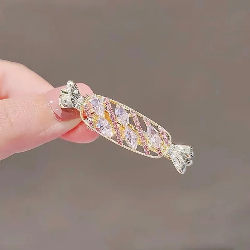 

2pc Cute Kroean Cartoon Crystal Hairpin Hairgrip Hair Clips for Girls Women Kids Childs Barrette Crab Holiday Hair Accessories