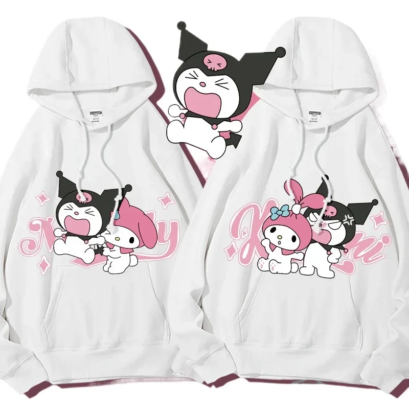 Kuromi Melody Collaboration толстовка женская модная Ins Sanrio Top наряд для пар осенне-зимняя