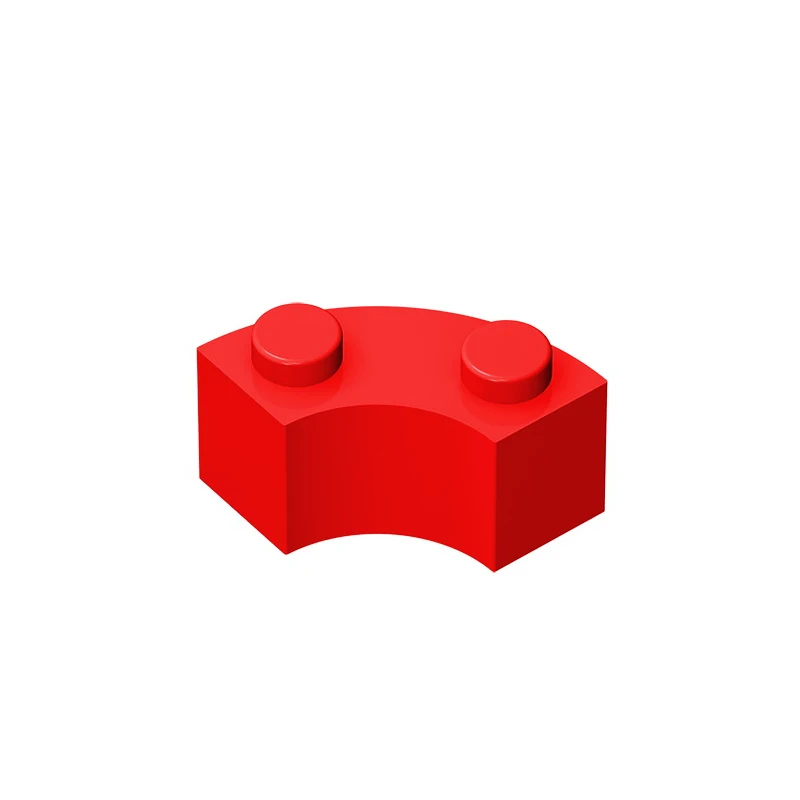 Фото Круглые уголки gobrick GDS-799 2x2macaroni с вырезом-гвоздиком и усиленной нижней стороной, совместимы с lego 85080 3063DIY №4