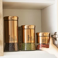 glass sealed tea cans household large storage boxes food dried fruit storage jars kitchen supplies food container set