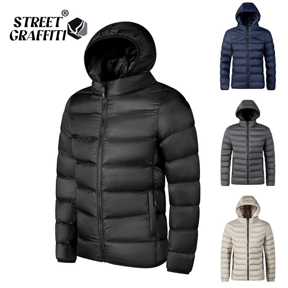 

Мужская зимняя однотонная повседневная куртка, ветровка, популярная модная брендовая мужская осенняя уличная теплая ветрозащитная парка, пальто высокого качества, 2023