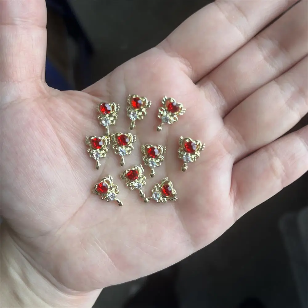 

5/10Pcs Elf Magic Wand Nail Charms Gold Series Beauty Girl Water Ice Moon Jewelry Beautiful Girls Manicure Pendant Accessories #