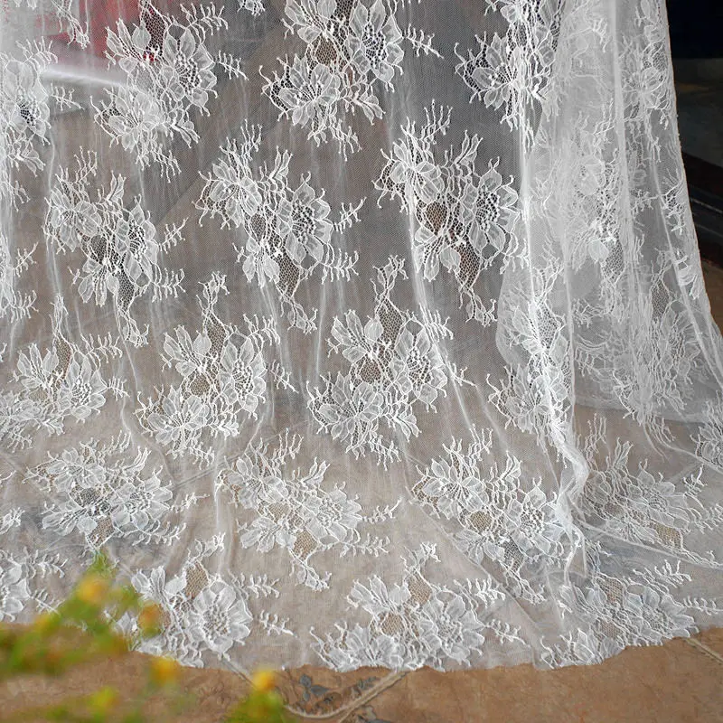 1 ярд цена мягкая приятная для кожи неэластичная кружевная ткань сетчатая с