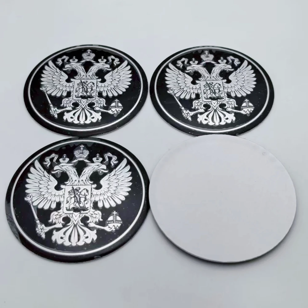 4 шт., 56 мм, 60 мм, 65 мм, русский герб, логотип, эмблема, автомобильные наклейки, аксессуары для автомобильных колес, колпаки, значок, крышка ступицы, крышка