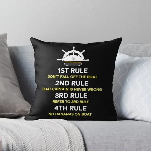 

Funny Pontoon Boat Captain Gifts Boating Printing Throw Pillow Cover Cushion Square Bedroom Comfort Throw Pillows not include