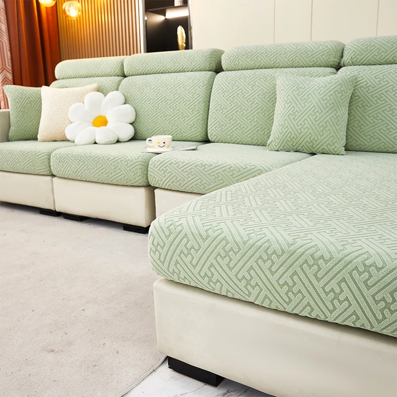 XAXA Чехол для дивана с жаккардовой юбкой-тюльпаном L-образных стульев и акцентов