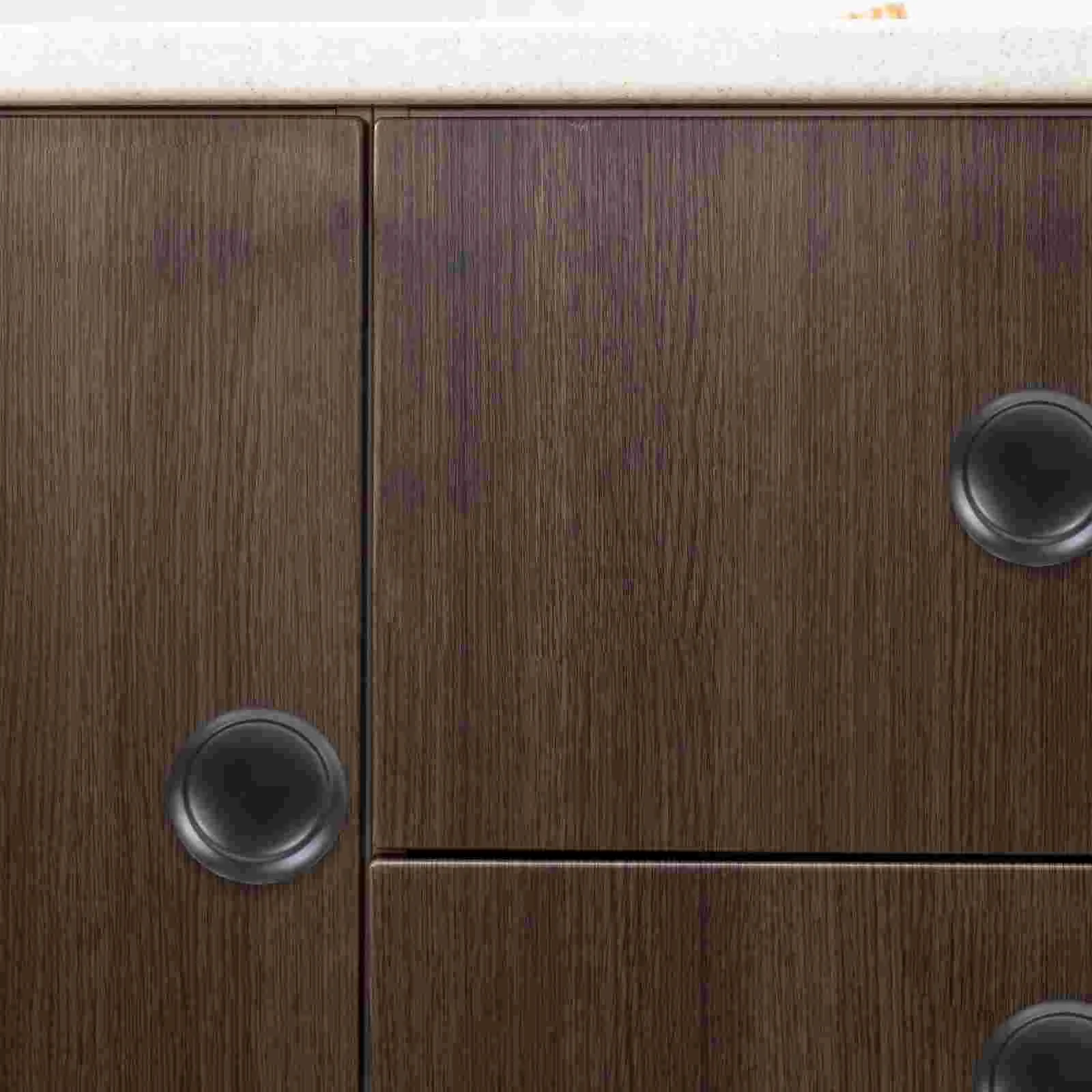 

Black Cabinet Knobs Cabinets Drawers Round Handle Vanity Decor Accessories Metal Pulls