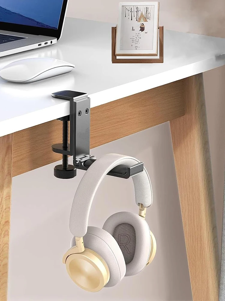 Подставка для наушников под столом складная вешалка гарнитуры алюминиевый зажим