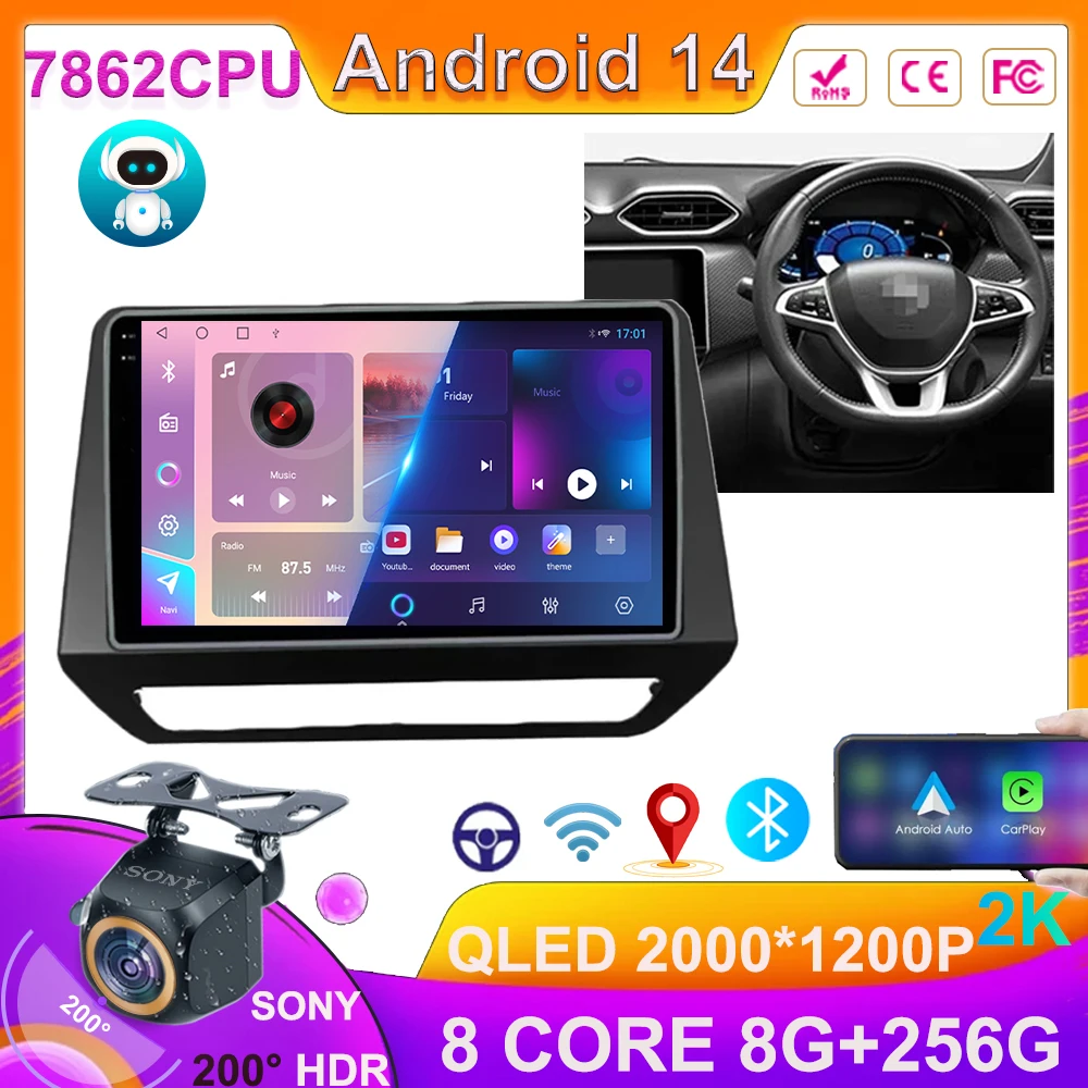 Автомагнитола для Renault Triber 2019-2020 Nissan Magnite 2021 видеоплеер мультимедийный плеер Carplay