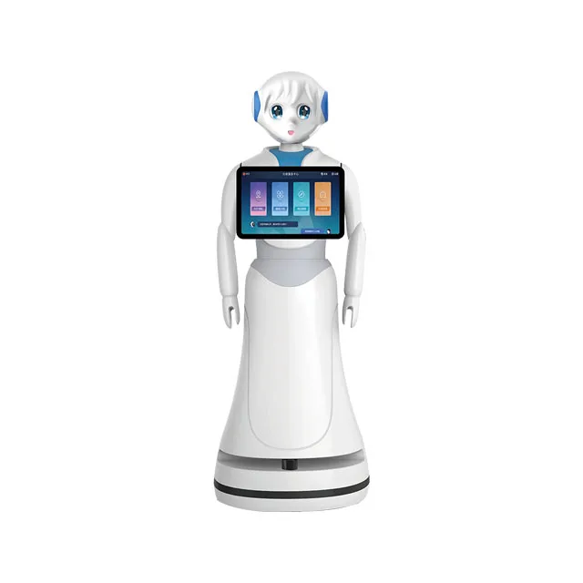 

Automatic navigation welcome humanoid service robot used in public area
