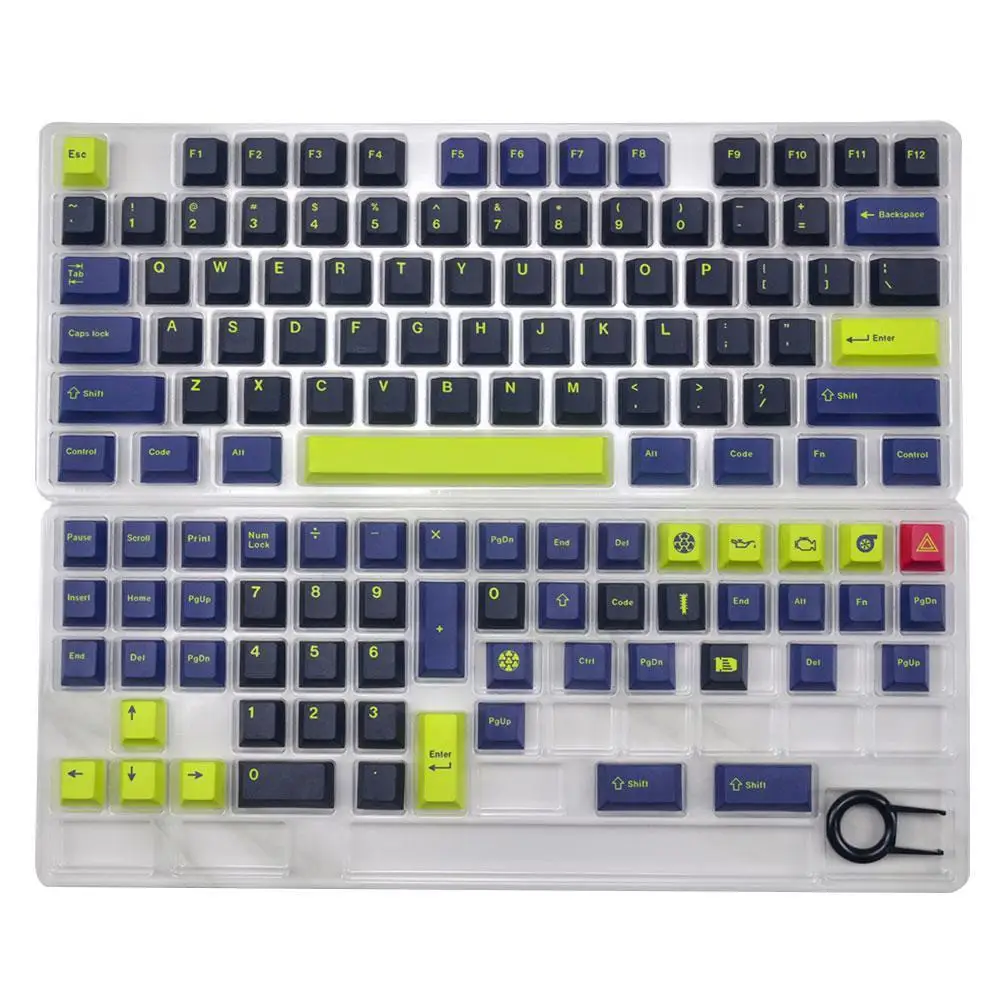 

Клавиатура Механическая PBT A4L1 с 129 клавишами, клавишами и колпачками для клавиш GMK Night Runner