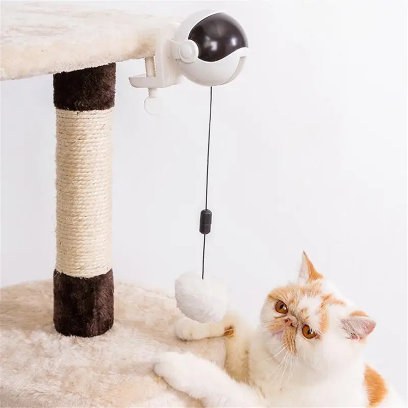 Умный игрушечный мяч для кошек, игрушки, Электрический Автоматический подъемный плюшевый мяч, автоматическая игрушка для кошек
