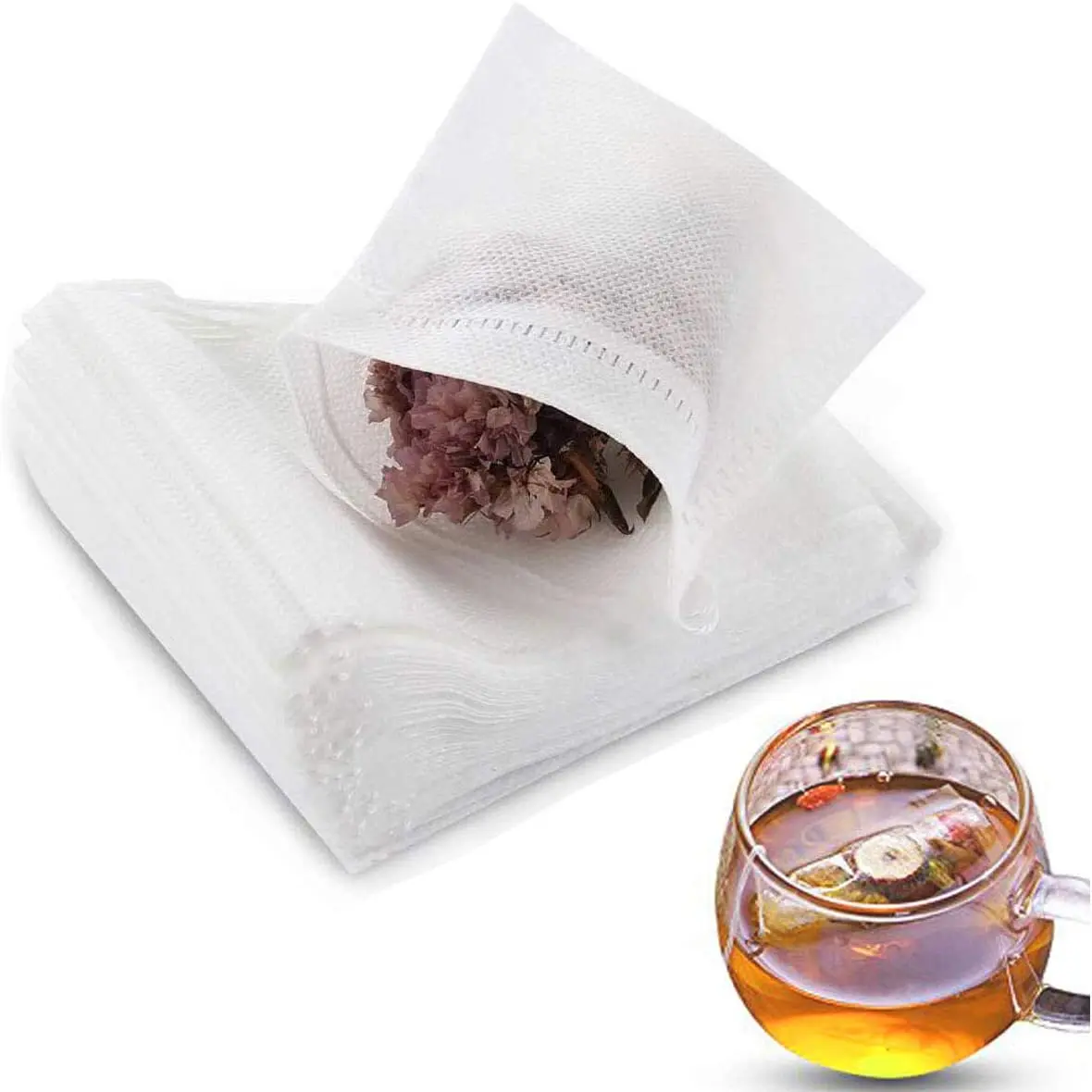

100/200/500Pcs Disposable Tea Filter Bags for Tea Infuser with String Heal Seal Food Grade Non-woven Fabric Spice Filter Teabags