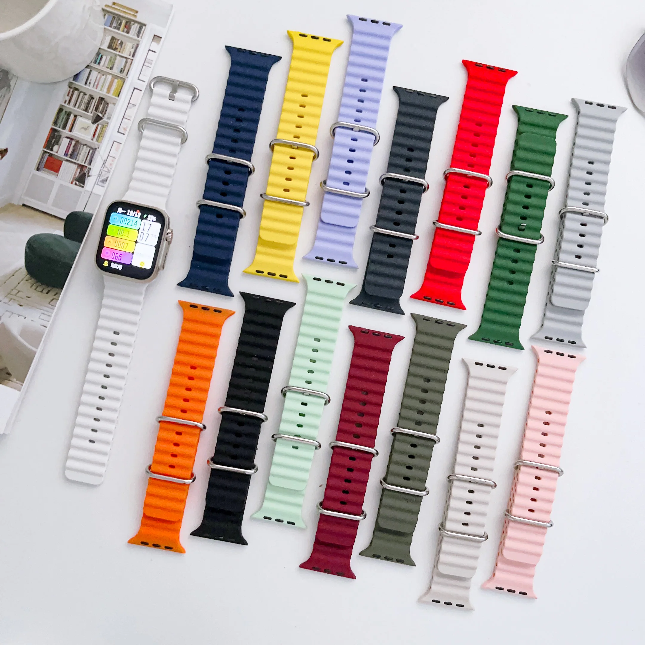 

Ремешок Ocean для Apple watch band smart watch 44 мм 40 м 42 мм 38 мм, аксессуары для iWatch series 7 6 se 5 series 8 ultra 49 мм 45 мм 41 мм