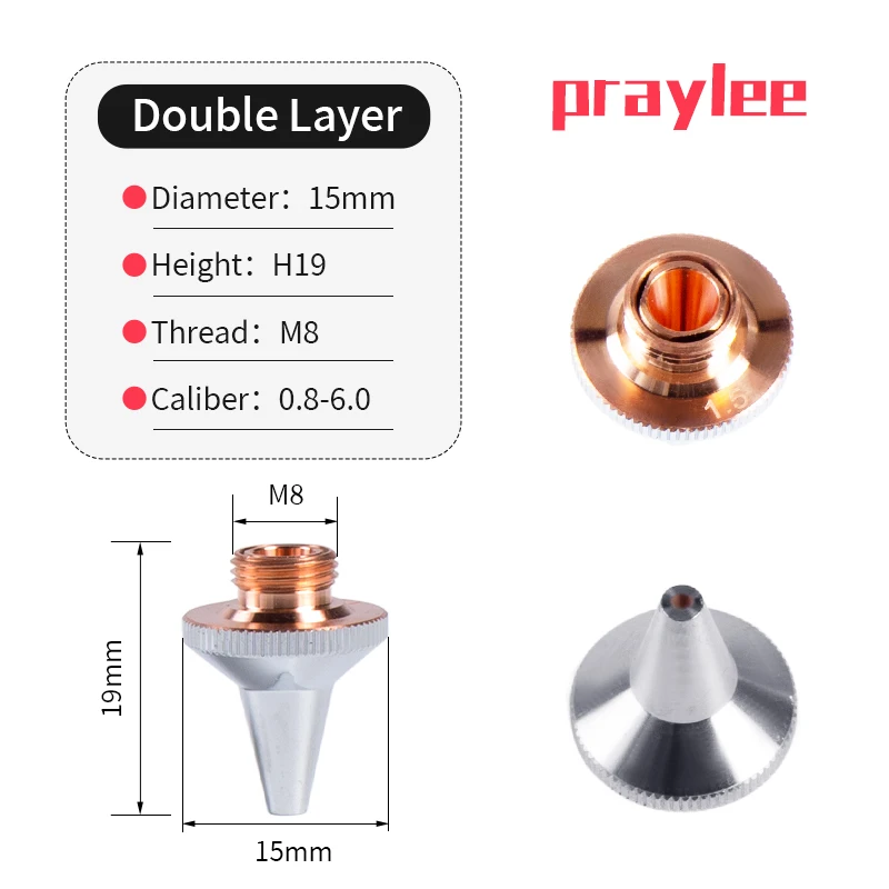 

Волоконно-лазерная насадка D28 M11 D32 M14 Одиночные двухслойные лазерные насадки для Raytools Precitec Bodor Режущая головка для волоконного лазера