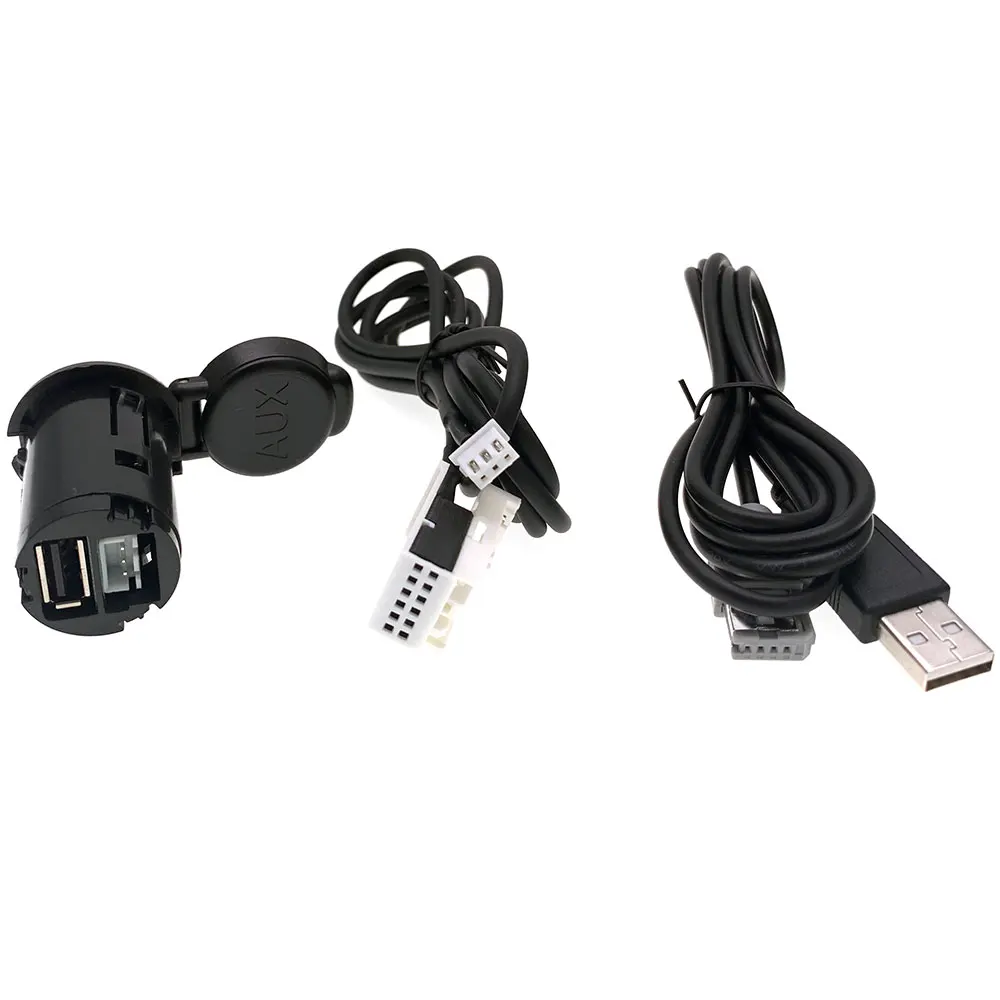

Автомобильный 3,5 мм AUX вход USB разъем адаптер кабель для Peugeot 206 207 307 308 407 408 508 Citroen C2 C3 C4 C5 RD9 RD43 RD45