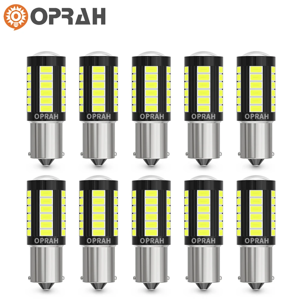 10 шт. 12 В 24 1156 BAU15S 1157 BAY15D светодиодные фонари T20 7440 7443 Canbus 33*5630SMD для автомобиля
