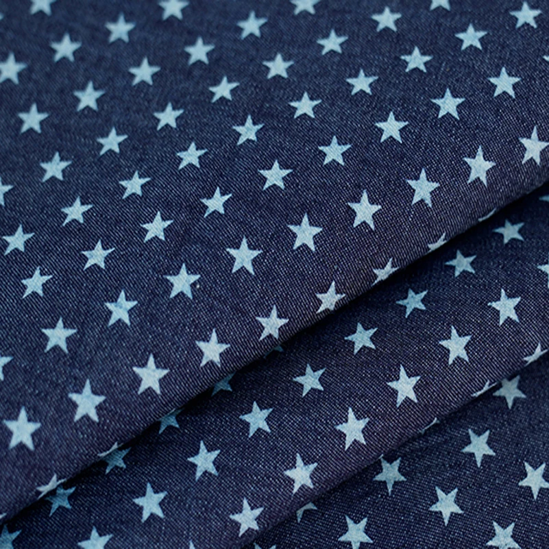 Летняя тонкая хлопковая юбка в полоску с бабочками и звездами для квилтинга