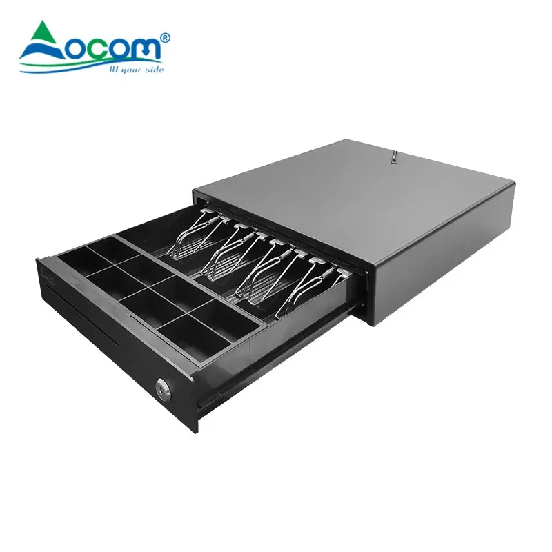 Фото ECD-335X OCOM 335 мм мини-металлический денежный ящик для POS-терминалов, электронный денежный ящик с разъемом RJ11 для биллинговых систем №4