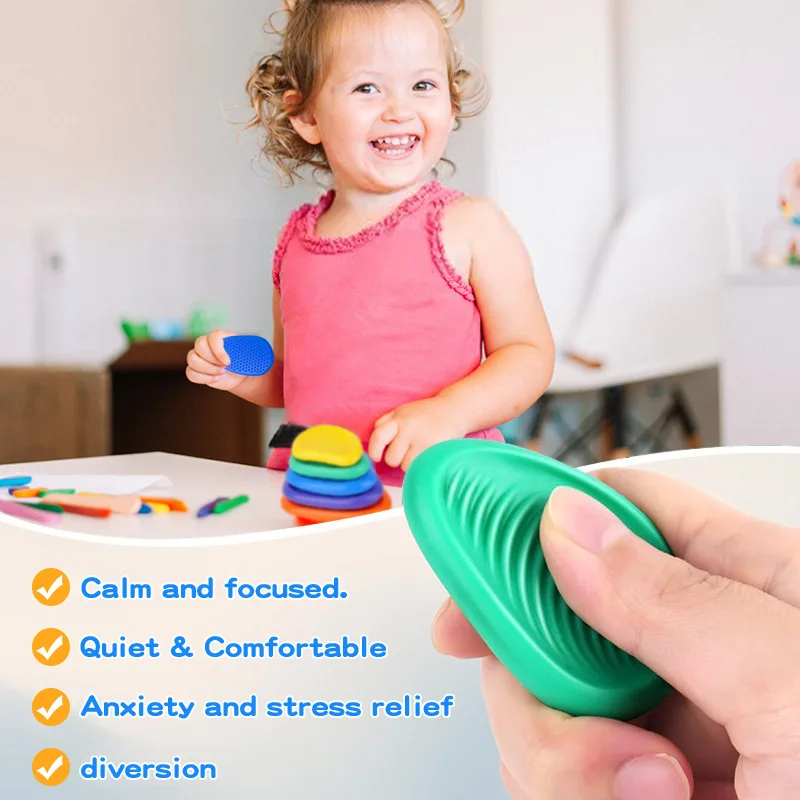 Непоседа игрушки сенсорный камень 6 шт. текстурированный беспокойства