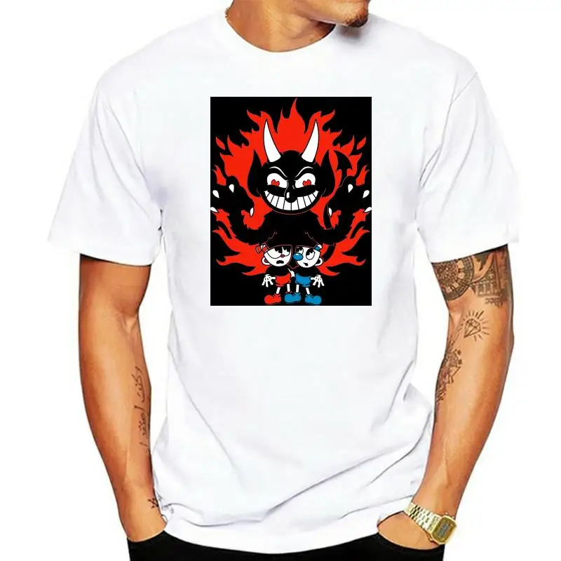 

T Shirt Pria Cuphead Hitam