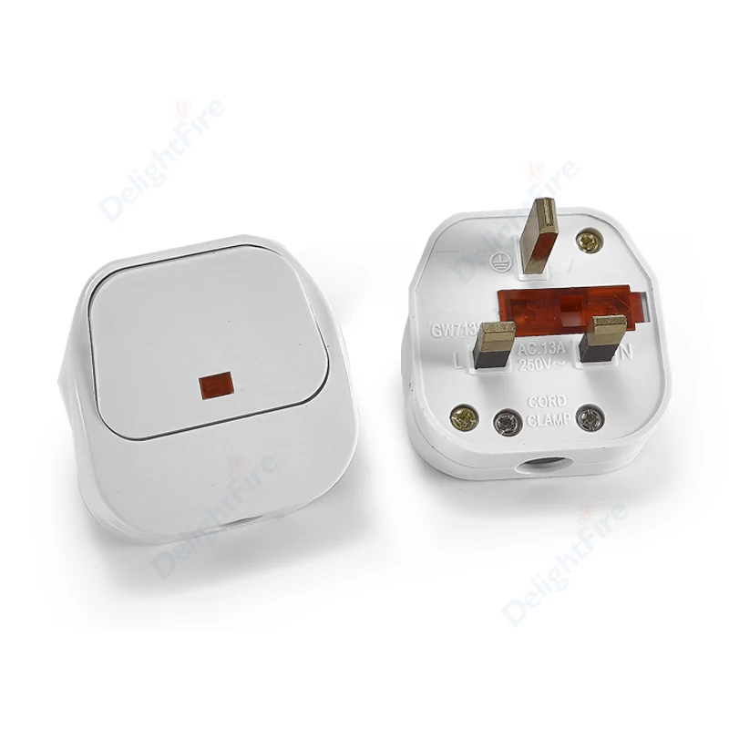 

13A предохранитель штепсельная вилка адаптер Rewireable электрическая розетка с выключателем включения/выключения 250В белый AC Розетка конвертер ...