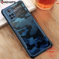rzants for xiaomi poco x4 pro case hard camouflage cover tpu frame bumper half clear phone shel