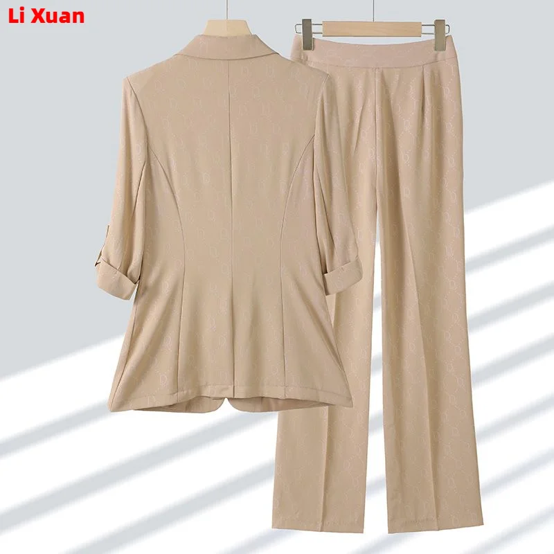 New Elegant Women Formal Suits For 2023 Summer High Quality Fashion Slim Casual Blazer And Pants Office Ladies Work Wear