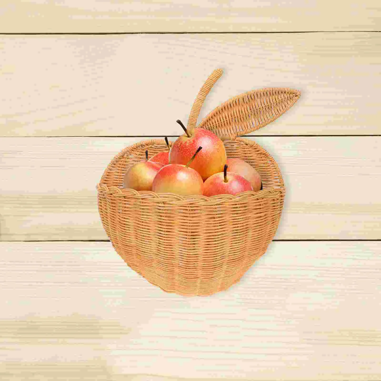 

Hanging Wicker Basket Woven Hammock Wall Decor Flower Pot Decorations Rattan Fruit Kitchen Fruits