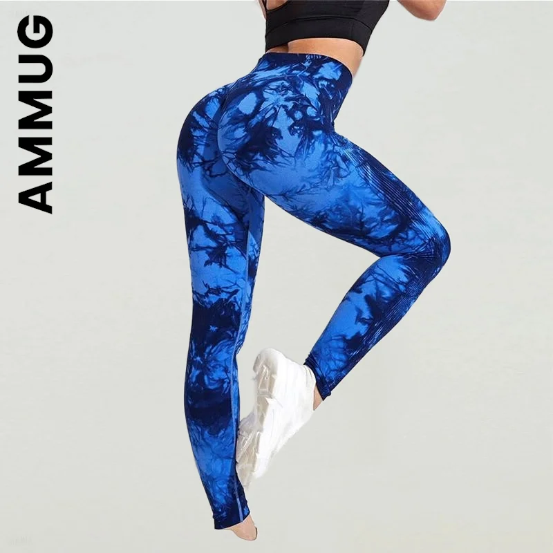 

Бесшовная модная женская одежда Ammug с эффектом пуш-ап, облегающие леггинсы для фитнеса, спортивные женские штаны для спортзала и йоги для же...