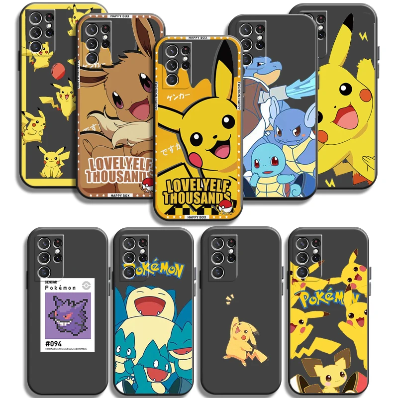 Pikachu Pokémon Phone Cases For Samsung Galaxy S20 FE S20 Lite S8 Plus S9 Plus S10 S10E S10 Lite M11 M12 Coque Funda Carcasa