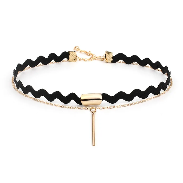 Женское бархатное ожерелье-чокер черное ожерелье в готическом стиле украшение