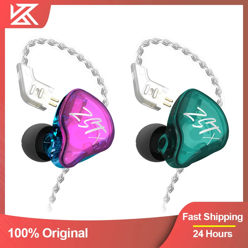 

KZ ZST X Hybrid Technology Wired Earphone 1BA+1DD In Ear Game Sport Earbuds Headset With Microphone Noise Cancelling Headphones