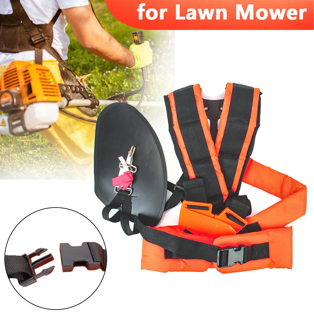 

Double Shoulder Harness Strap Comfortable Labor Saving Strimmer Padded Belt W Shape for Brush Cutter Trimmer Garden Pruner
