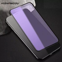 two piece anti blue purple light tempered glass for iphone 11 12 pro max se 2 xs max xr x 6s 6 7 8 plus front screen protector