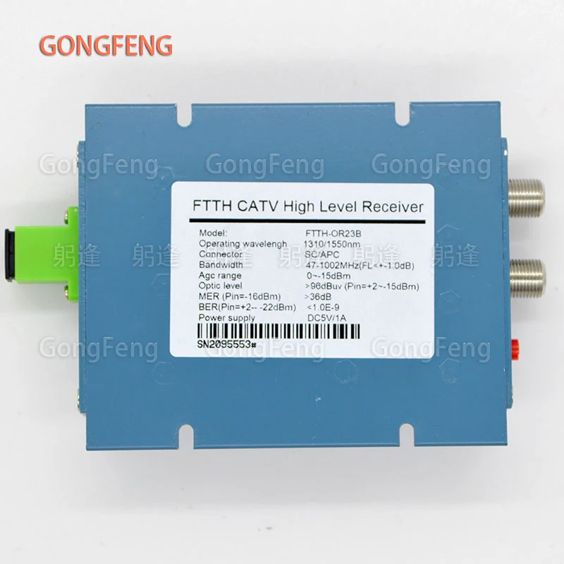 5PCS New CATV Optical Receiver OR23B With WDM, AGC Converter SC APC Connector Mini Mode  Inch RF Output Free Shipping To Brazil
