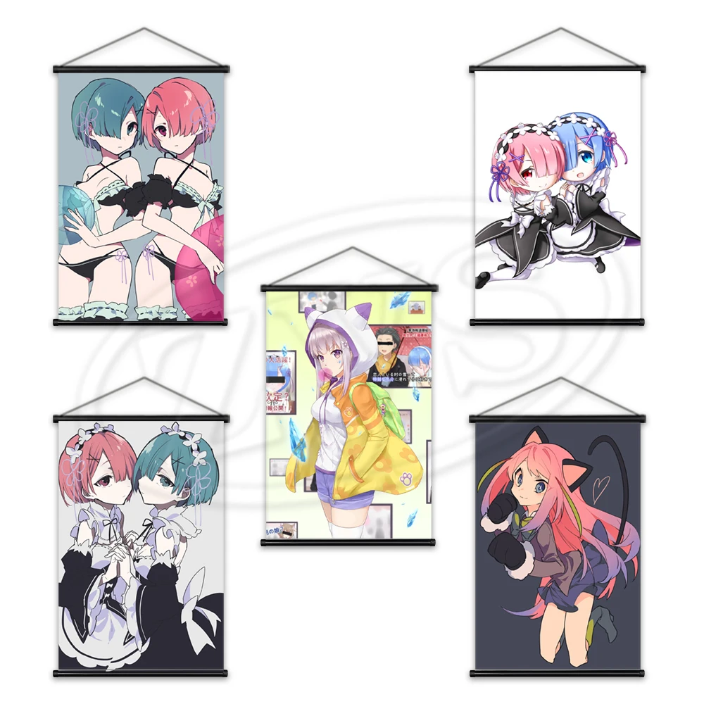 

Картина на холсте с надписью «Re:Zero Hanging LS Kara Hajimeru»