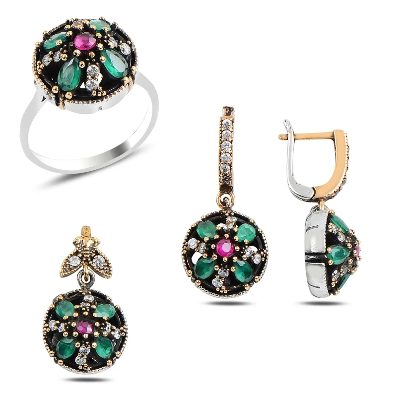 

Серебряный оригинальный набор из фианита