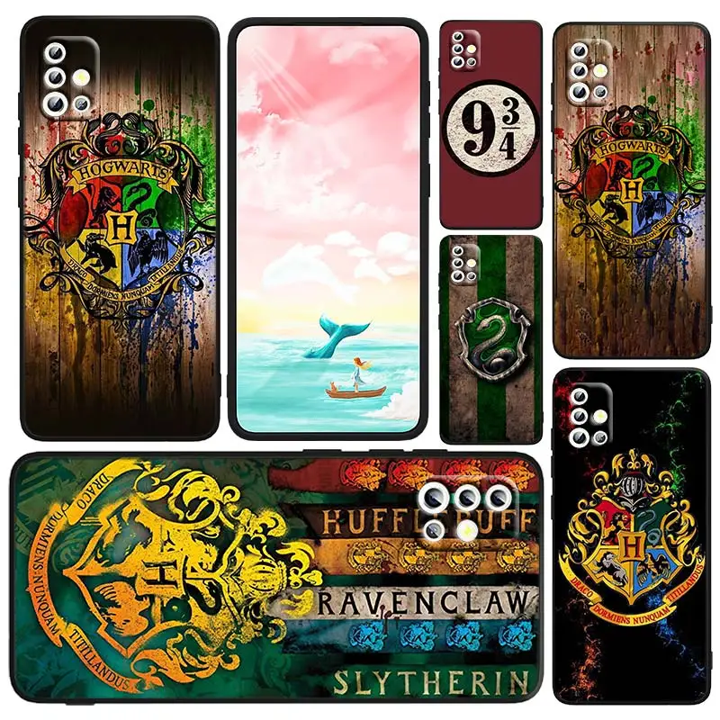 

Logo Art Potters Wand Harries Phone Case For Samsung A73 A72 A71 A53 A52 A51 A42 A33 A32 A23 A22 A21S A13 A04 A03 5G Black FUnda